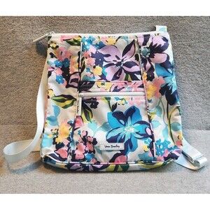 Vera Bradley Floral Blue Pastel Crossbody Hipster Bag
